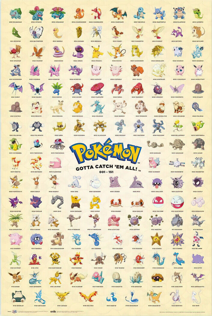 image of the original 101 pokemon