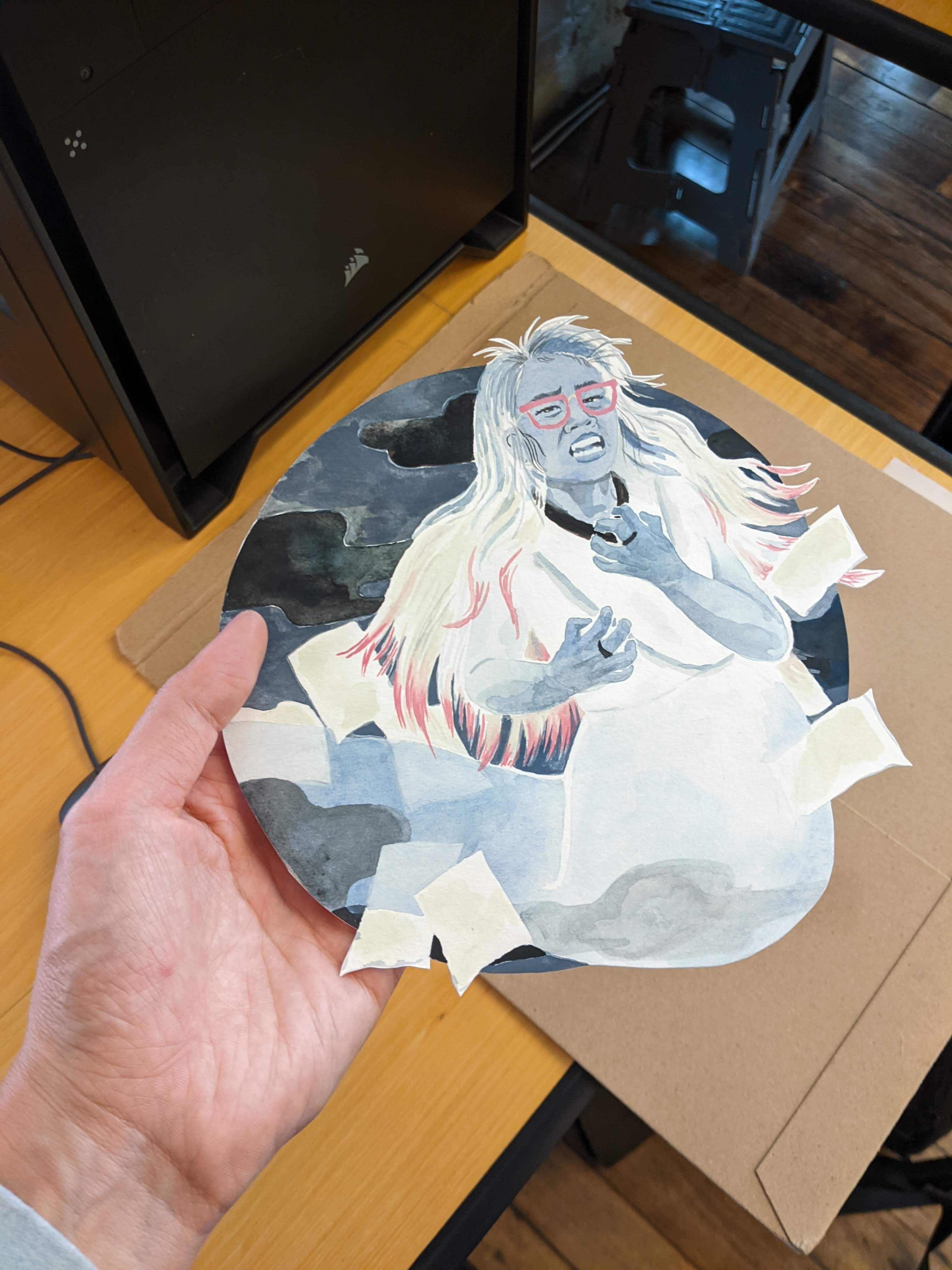 picture of my yurei painting cut out 